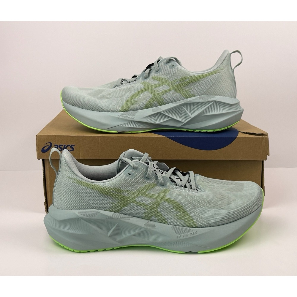 Asics Novablast 5 Running Shoes Men's Size 13 Cold Moss/ Light Orange 1011B974